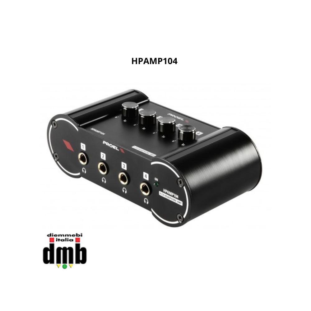 PROEL - HPAMP104 - Amplificatore per cuffie a 4 canali