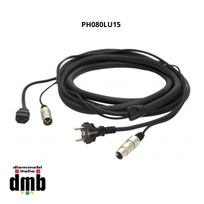 PROEL - PH080LU15 - Cavo professionale per diffusori acustici attivi e dispositivi luci DMX da 15 m