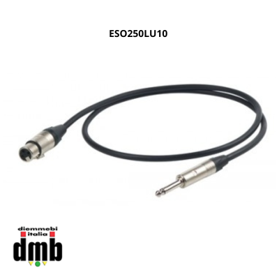 PROEL - ESO250LU10 - Cavo professionale esoterico con connessioni jack mono Neutrik Ø 6.3 mm