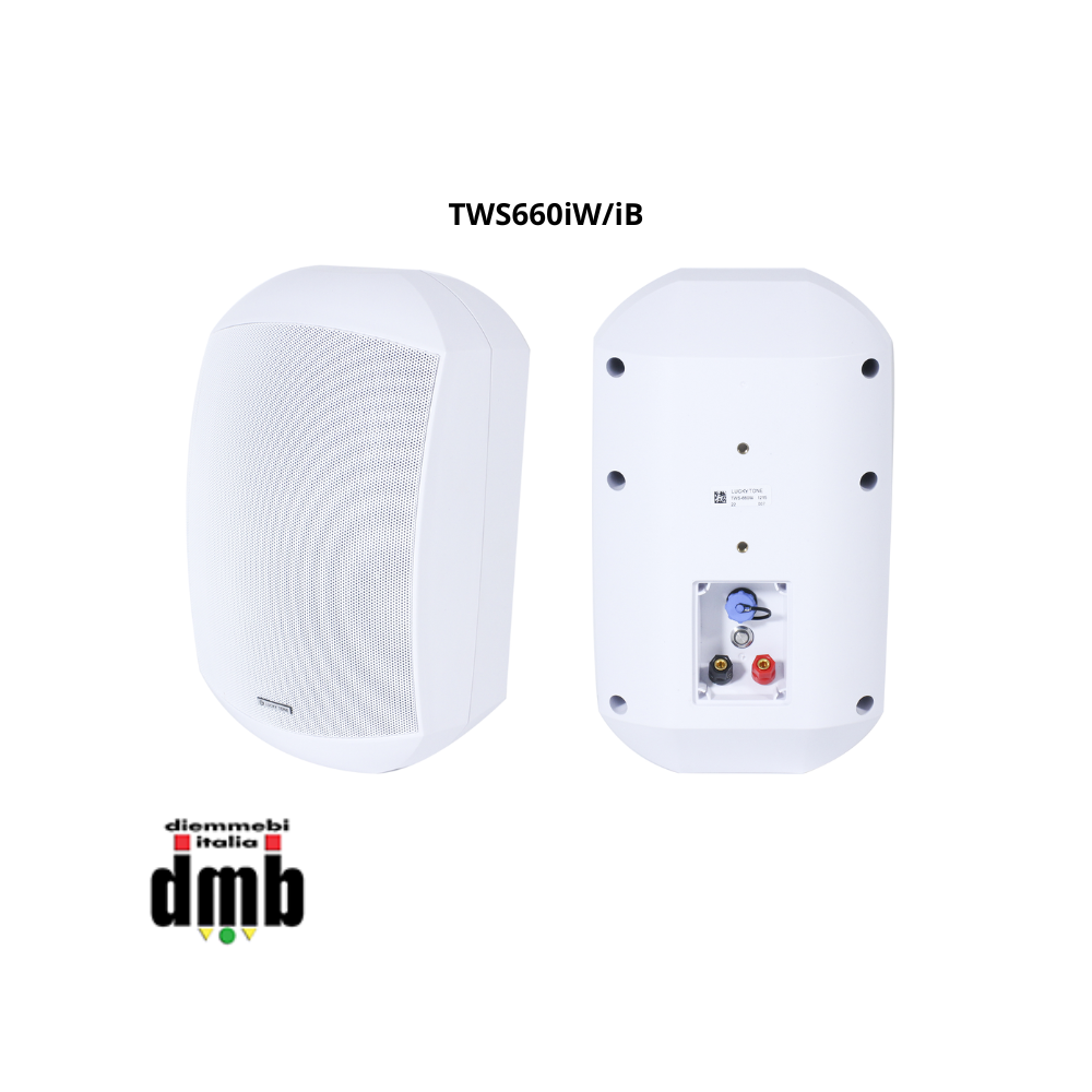 LUCKY TONE - TWS660iW/iB - Coppia di Diffusori Attivi Bluetooth 2 vie da parete IP56