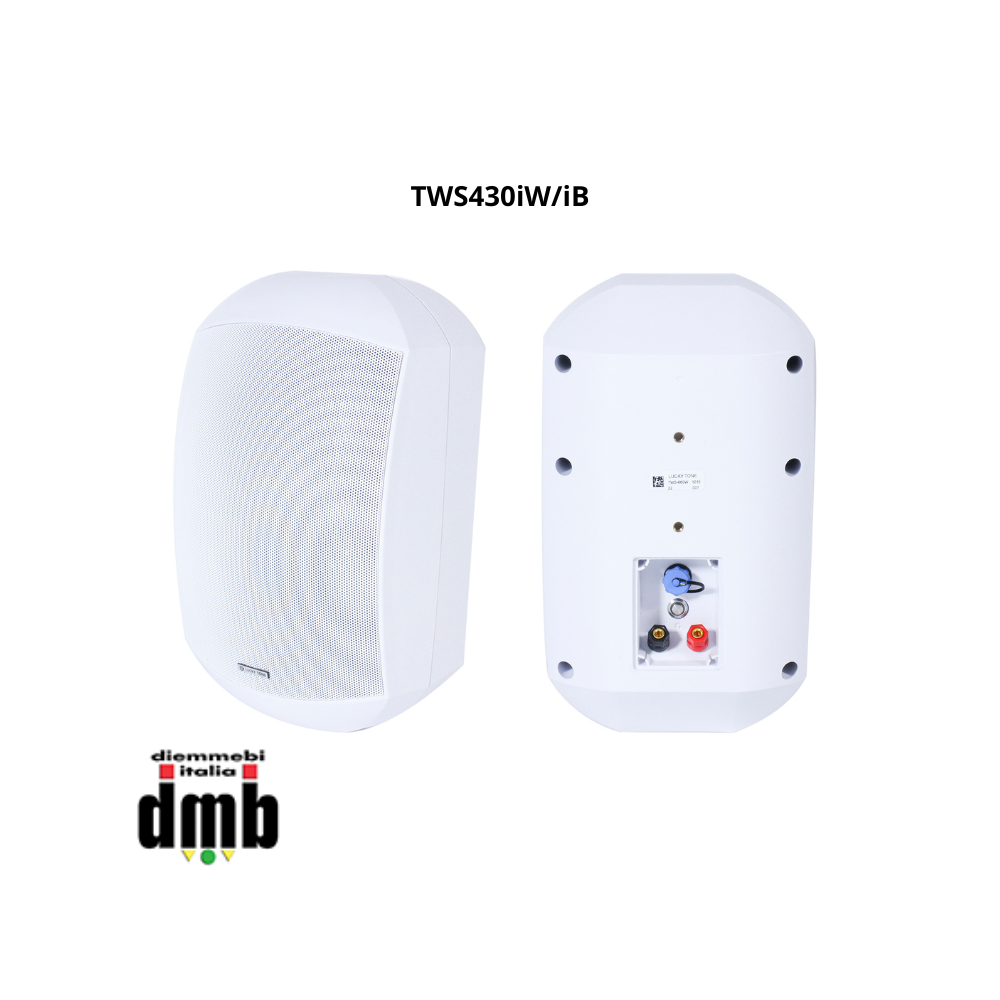 LUCKY TONE - TWS430iW/iB - COPPIA di Diffusori Attivi Bluetooth 2 vie da parete IP56