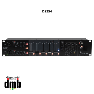 DAP AUDIO - D2354 - mixer BT da installazione a 7 canali 2U