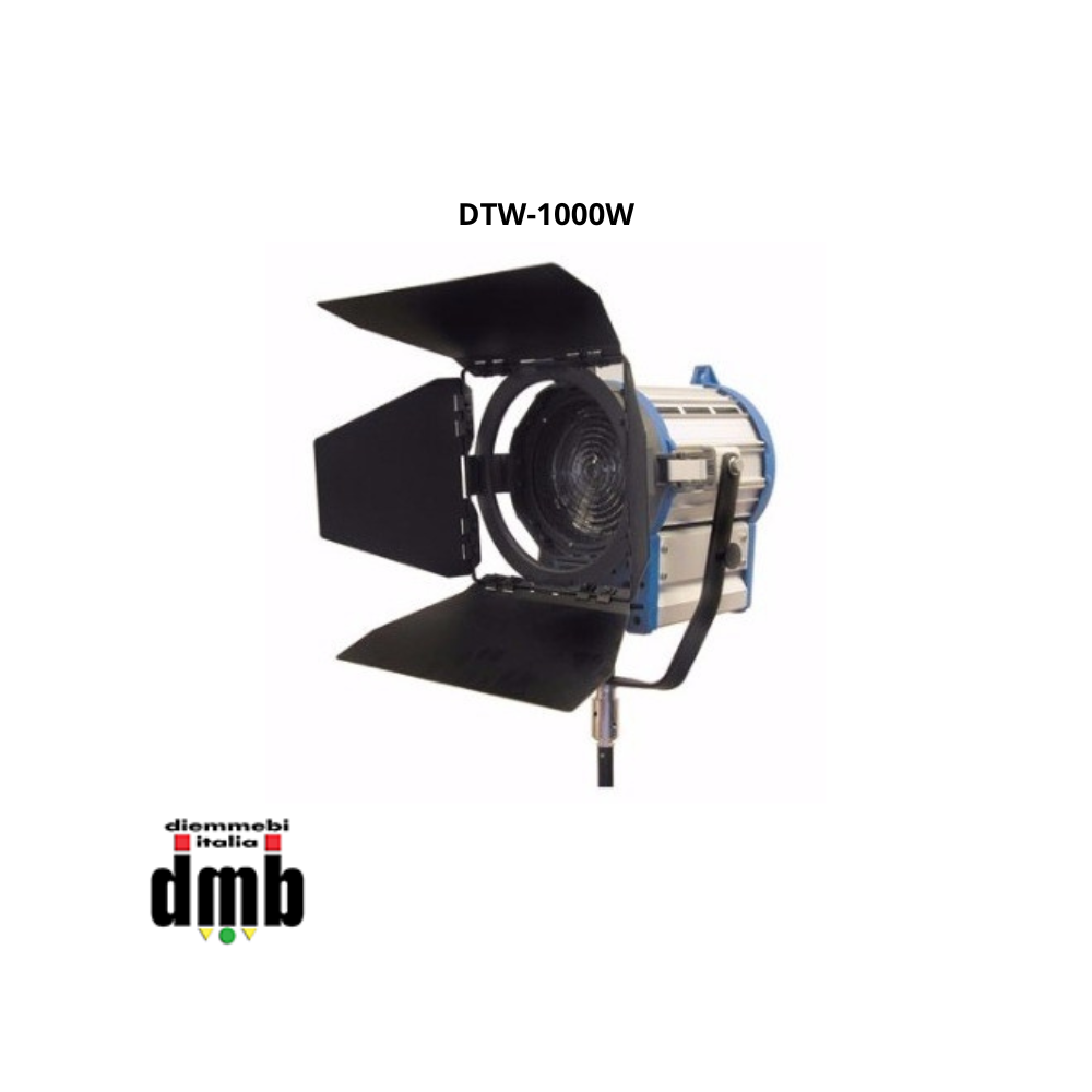 DYNACORE - DTW-1000W - Faro Fresnel Studio Spot Light 1000W con alette direzionali