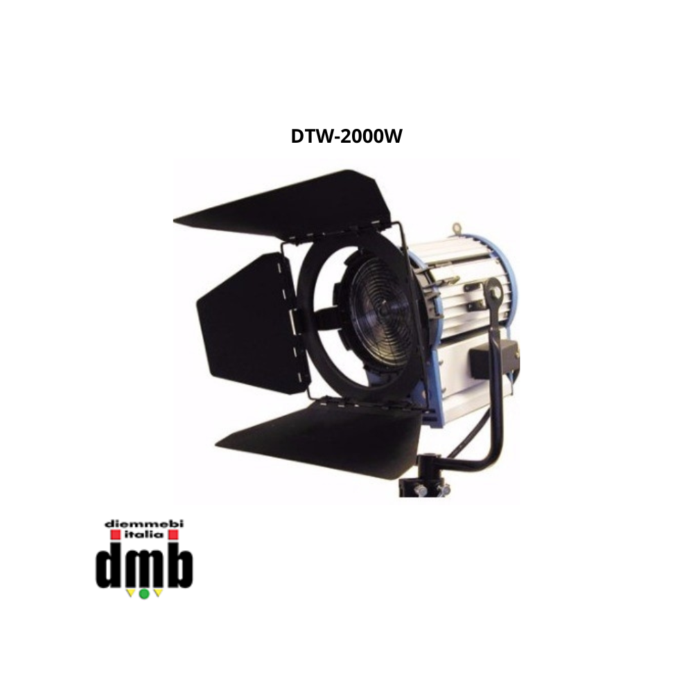 DYNACORE - DTW-2000W - Faro Fresnel Studio Spot Light 2000W con alette direzionabili