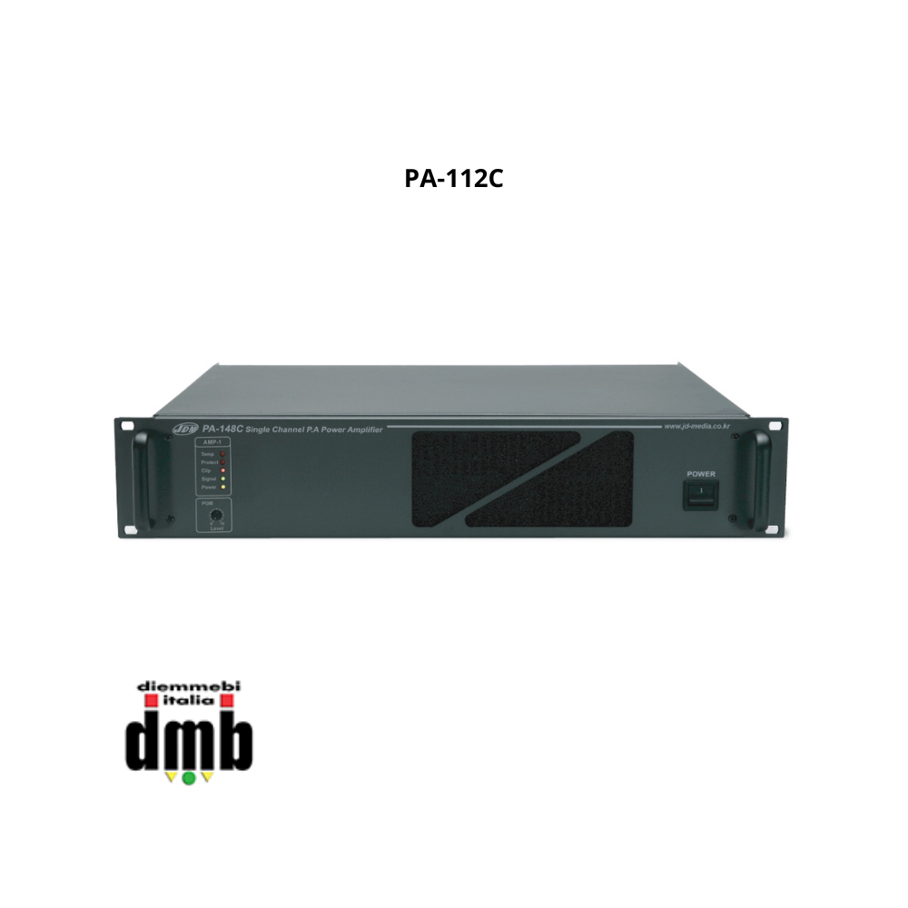 JD MEDIA - PA-112C - Amplificatore Finale di potenza 1 canale 100V 120W RMS