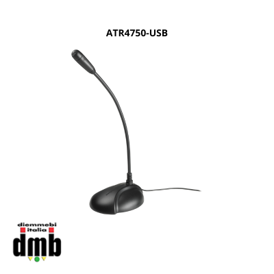 AUDIO-TECHNICA - ATR4750-USB - Microfono Gooseneck USB da tavolo con base