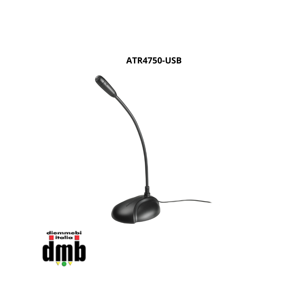 AUDIO-TECHNICA - ATR4750-USB - Microfono Gooseneck USB da tavolo con base