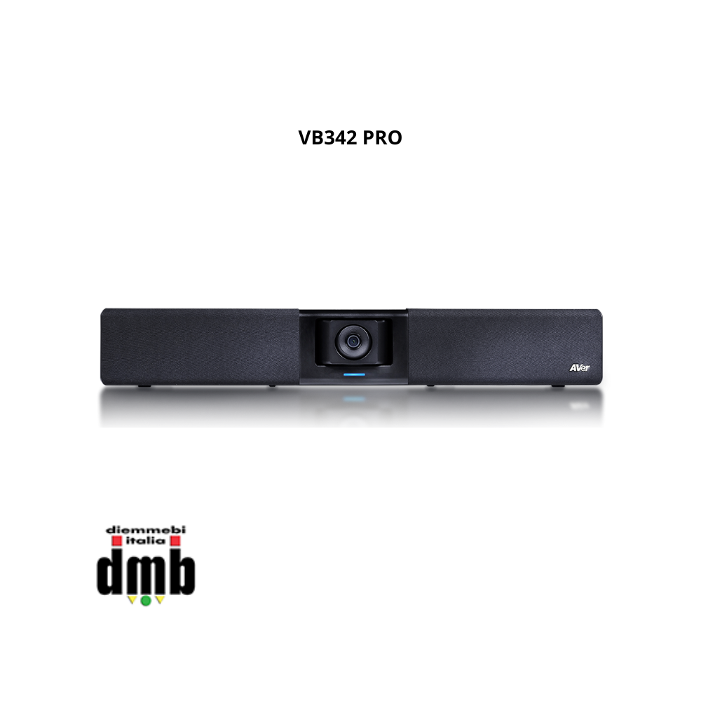 AVER - VB342 PRO - VIDEO CONFERENCE CAMERA - 4K CAMERA CON MICROFONO E SPEAKER PER PICCOLI O MEDI SPAZI - BLACK