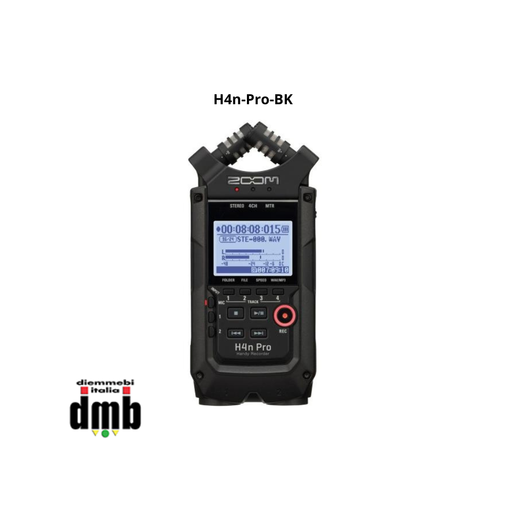 ZOOM - H4n-Pro-BK - Registratore nero 4 Tracce USB