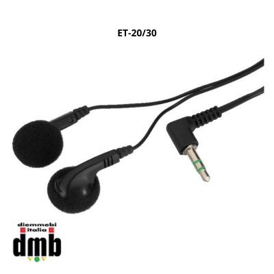 ZZIPP - ET-20/30 - Confezione da 30 pezzi di Auricolare Stereo dinamico 20MW