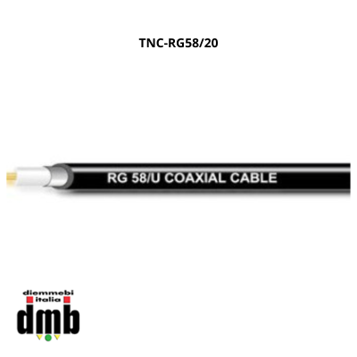 MIPRO - TNC-RG58/20 - Cavo coassiale da 20 metri RG58C/U 50ohm/21AWG