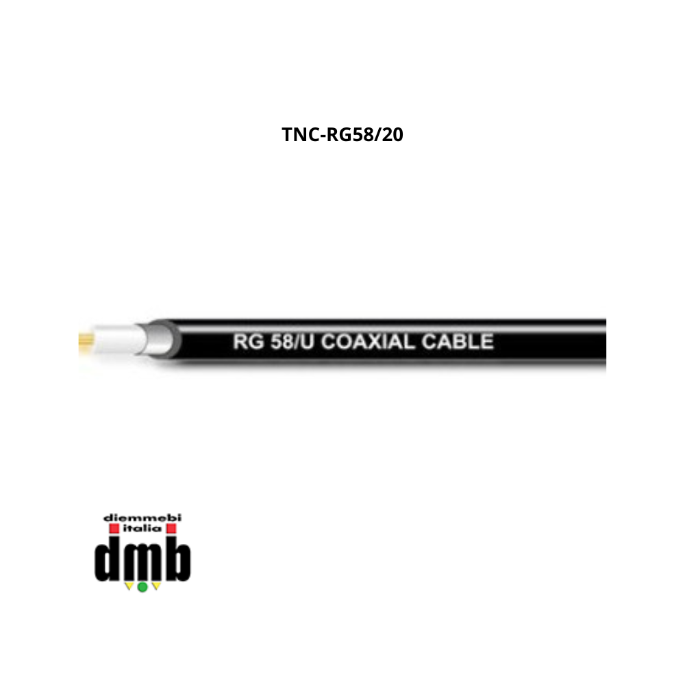 MIPRO - TNC-RG58/20 - Cavo coassiale da 20 metri RG58C/U 50ohm/21AWG