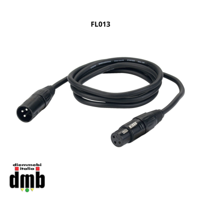 DAP AUDIO - FL013 - Cavo microfonico XLR/M 3P - XLR/F 3P da 3 m