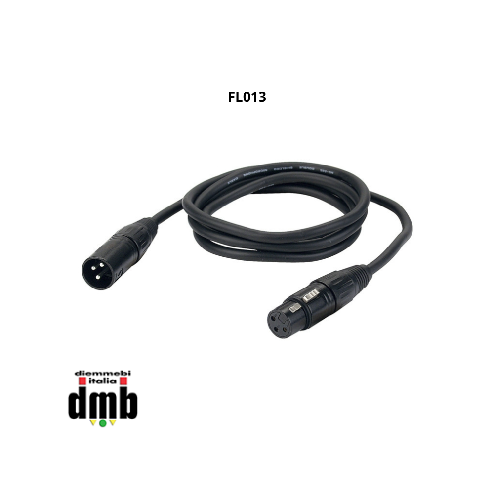 DAP AUDIO - FL013 - Cavo microfonico XLR/M 3P - XLR/F 3P da 3 m