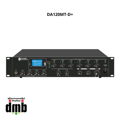 CMX - DA120MT-D+ - Mixer ampliﬁcatore da 120W - Volume regolabile 6 Zone