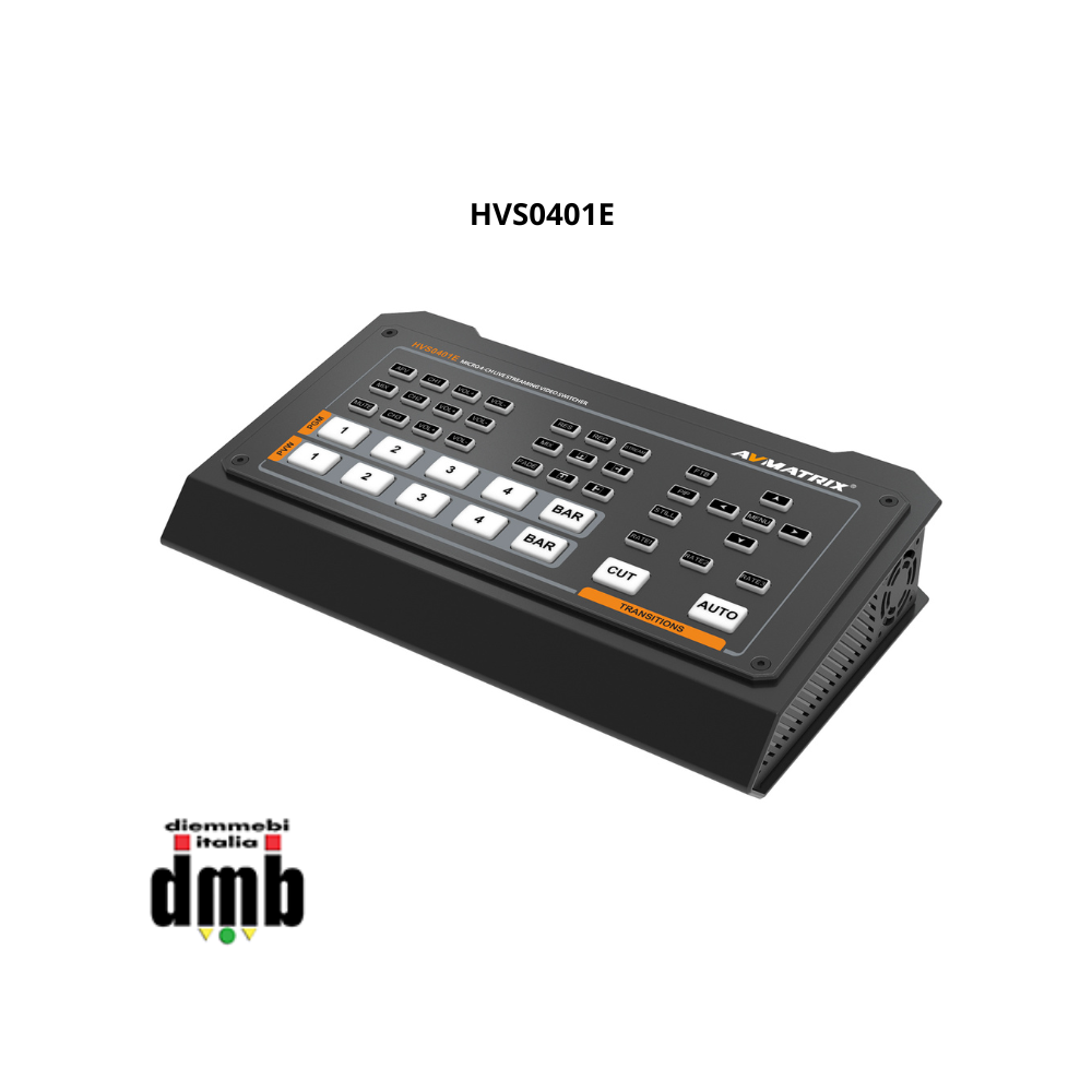 AV Matrix - HVS0401E - Streaming Video Switcher 4 Canali HDMI /DP - Recorder USB/SDCard