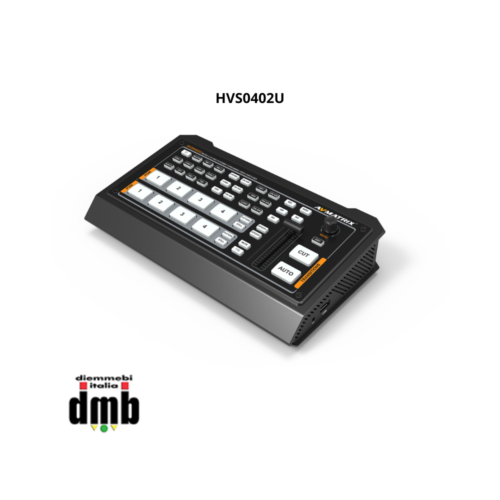 AV Matrix - HVS0402U - SStreaming Video Switcher Mini 4 Canali HDMI