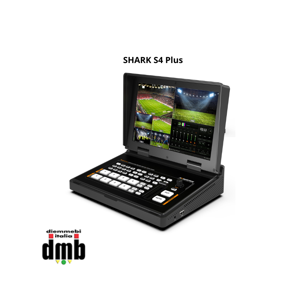 AV Matrix - SHARK S4 Plus - Streaming Video Switcher 2 Canali HDMI 2 Canali SDI - Recorder USB/SDCard