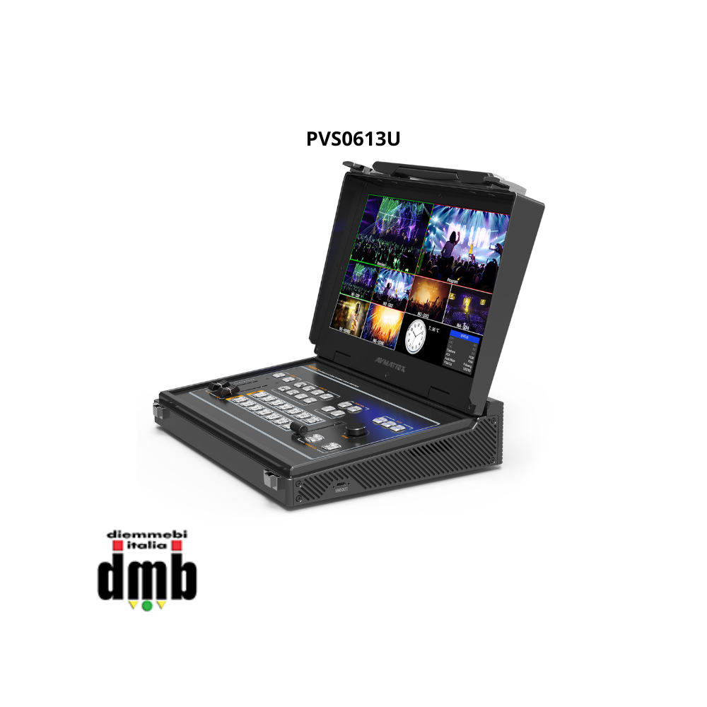 AV Matrix - PVS0613U - Streaming Video Switcher Portatile 6 Canali Multi-format All In One