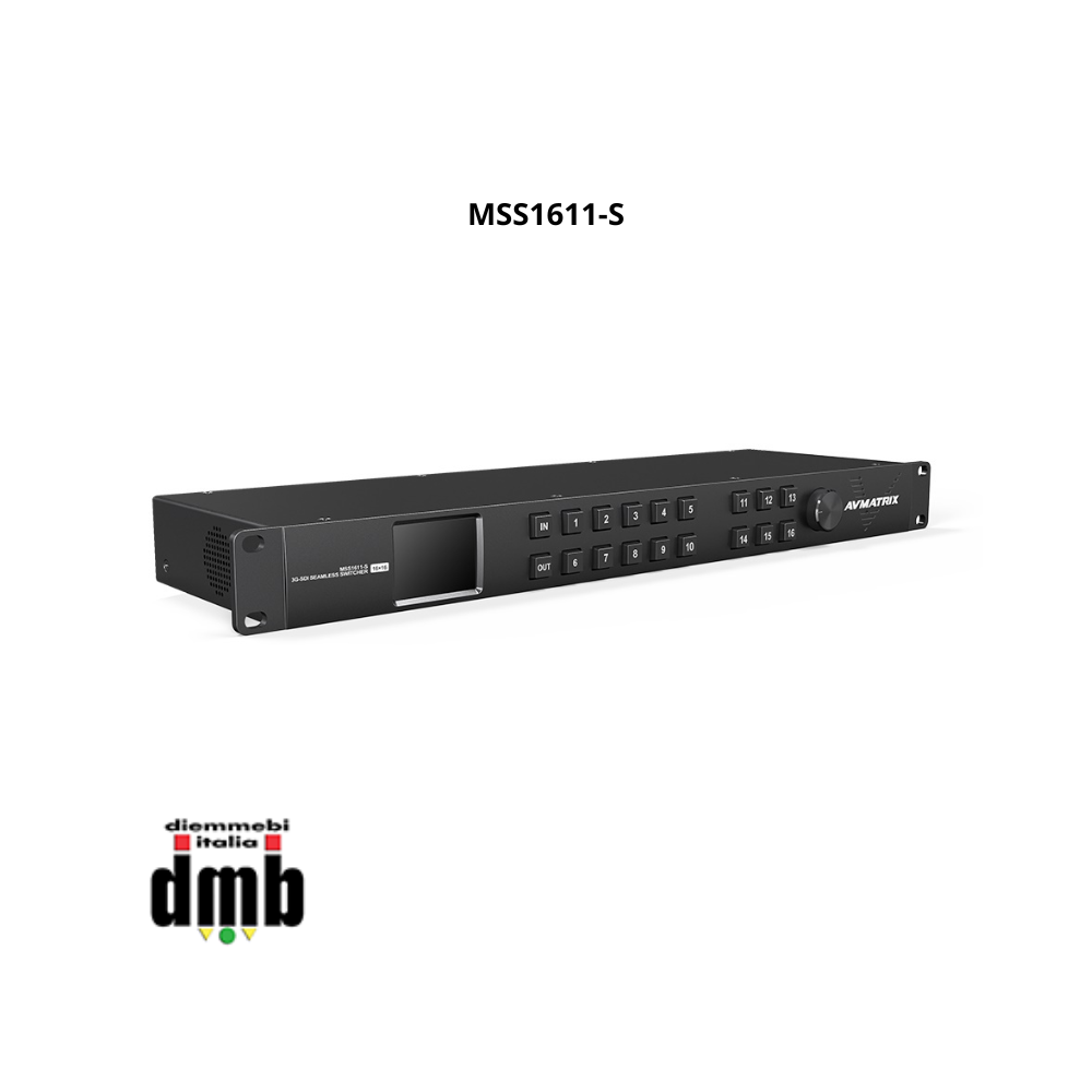 AV Matrix - MSS1611-S - Matrix & Switcher 16x16 Canali SDI