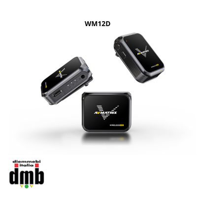 AV Matrix - WM12D - Doppio Mini sistema Wireless - 2 Trasmettitori e 1 Ricevitore