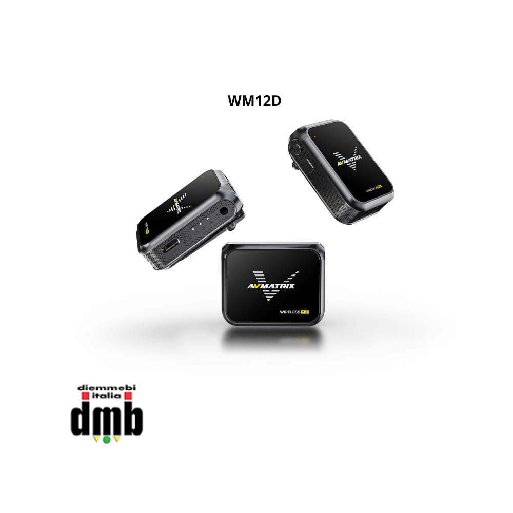 AV Matrix - WM12D - Doppio Mini sistema Wireless - 2 Trasmettitori e 1 Ricevitore