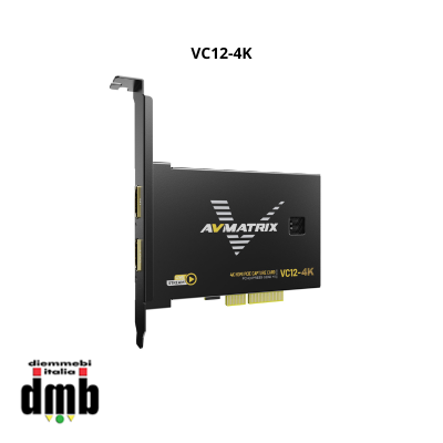 AV Matrix - VC12-4K - PCIE Capture Card 1 canale HDMI 2.0 4k