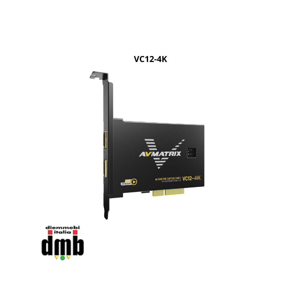 AV Matrix - VC12-4K - PCIE Capture Card 1 canale HDMI 2.0 4k