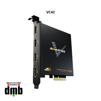 AV Matrix - VC42 - PCIE Capture Card 4 canali HDMI