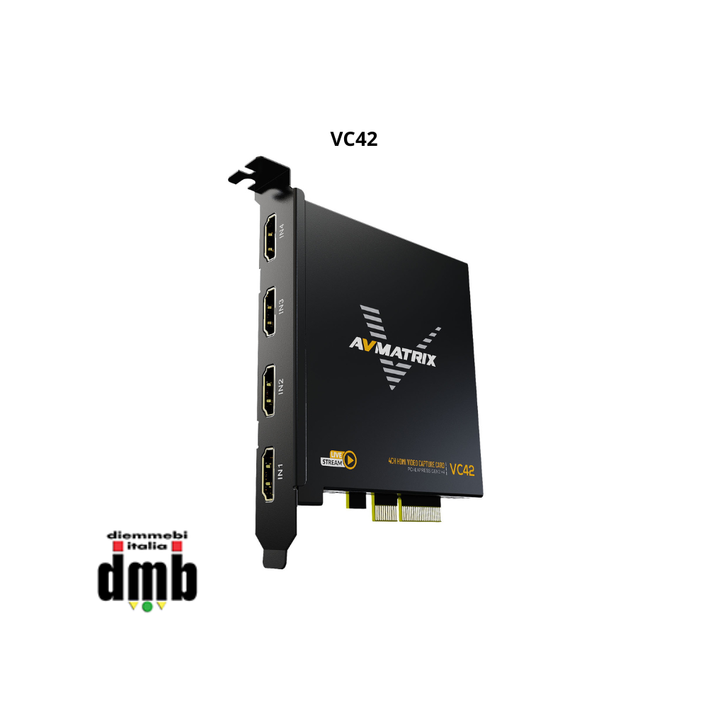 AV Matrix - VC42 - PCIE Capture Card 4 canali HDMI