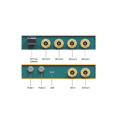 AV Matrix - SD1151-12G - Distributore e ampliﬁcatore di segnale 12G-SDI 1×5 con Reclocking