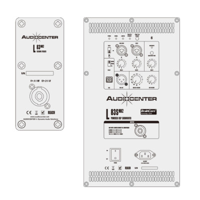 AUDIOCENTER - L83+L83S MK2 - Sistema completo di SUB+Colonna Attivi con DSP e Bluetooth