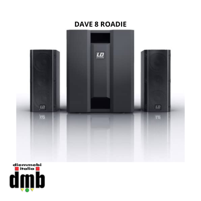 LD SYSTEMS - DAVE8ROADIE - Sistema amplificato portatile con mixer a 3 canali 1400W