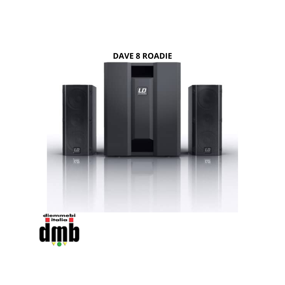 LD SYSTEMS - DAVE8ROADIE - Sistema amplificato portatile con mixer a 3 canali 1400W