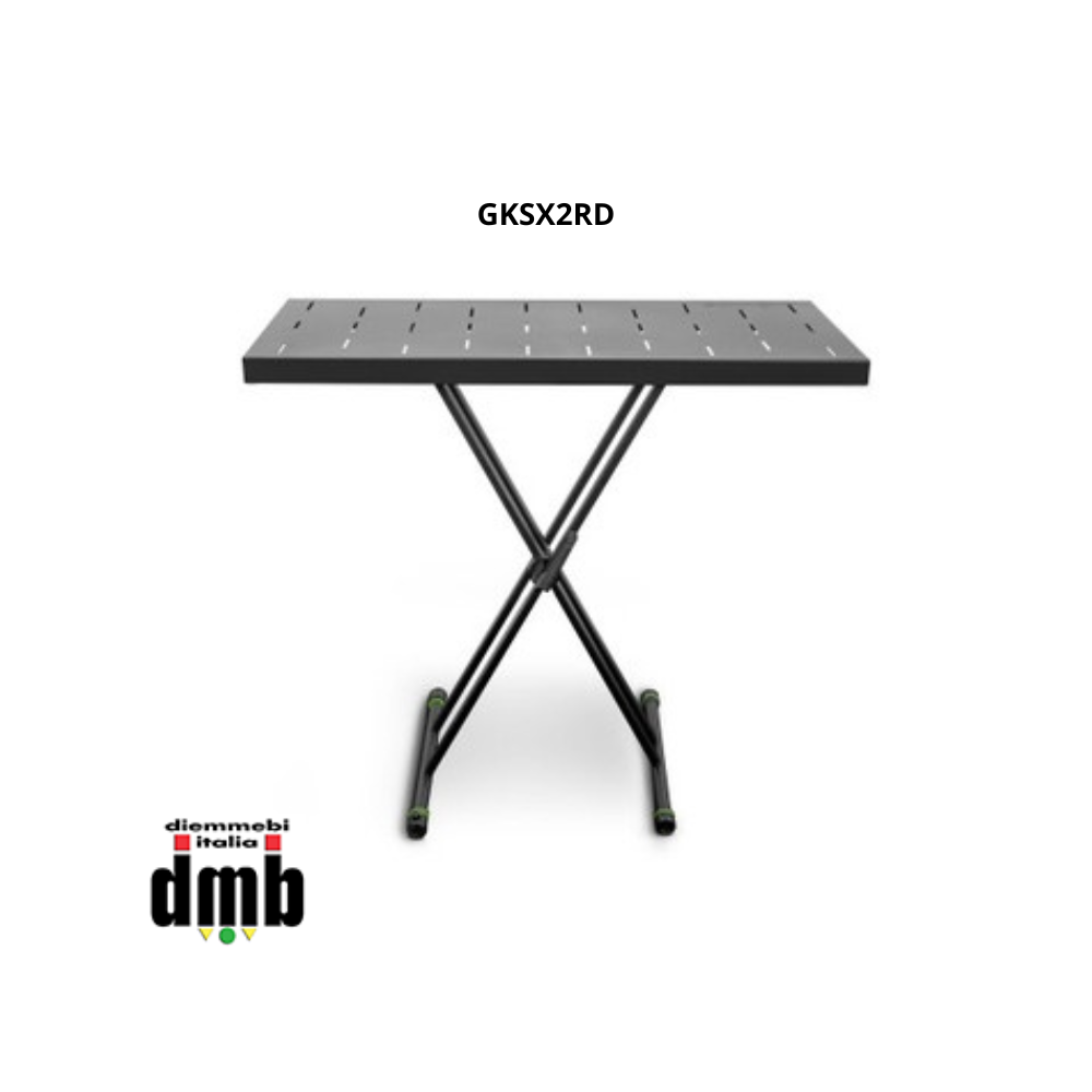 GRAVITY - GKSX2RD - Set con supporto per tastiera X-Form doppio e scrivania rapida