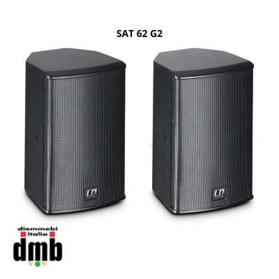 LD SYSTEMS - SAT 62 G2 Pair - Altoparlante da installazione da 6,5" passivo nero