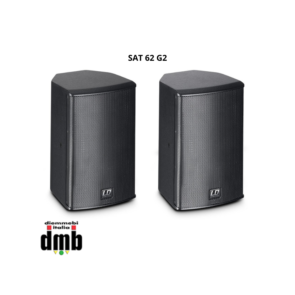 LD SYSTEMS - SAT 62 G2 Pair - Altoparlante da installazione da 6,5" passivo nero