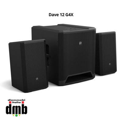 LD SYSTEMS - Dave 12 G4X - Sistema PA attivo 2.1