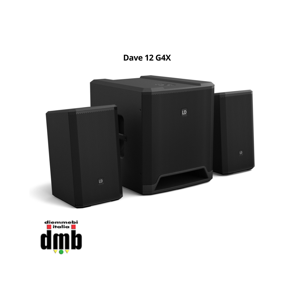 LD SYSTEMS - Dave 12 G4X - Sistema PA attivo 2.1