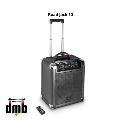 LD SYSTEMS - Road Jack 10 - Altoparlante portatile ricaricabile con Bluetooth e mixer integrato