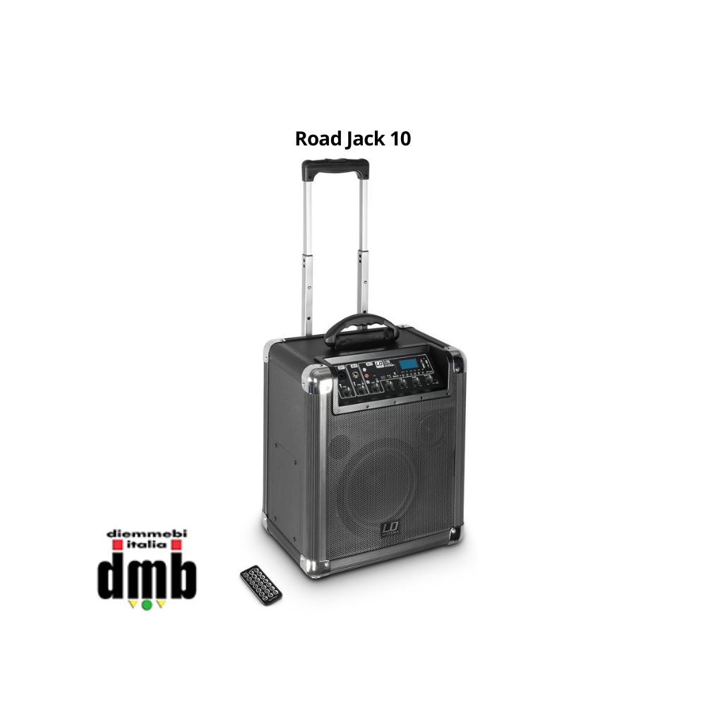 LD SYSTEMS - Road Jack 10 - Altoparlante portatile ricaricabile con Bluetooth e mixer integrato