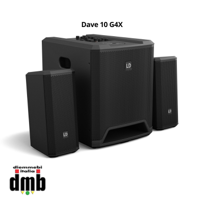 LD SYSTEMS - Dave 10 G4X - Sistema PA attivo 2.1