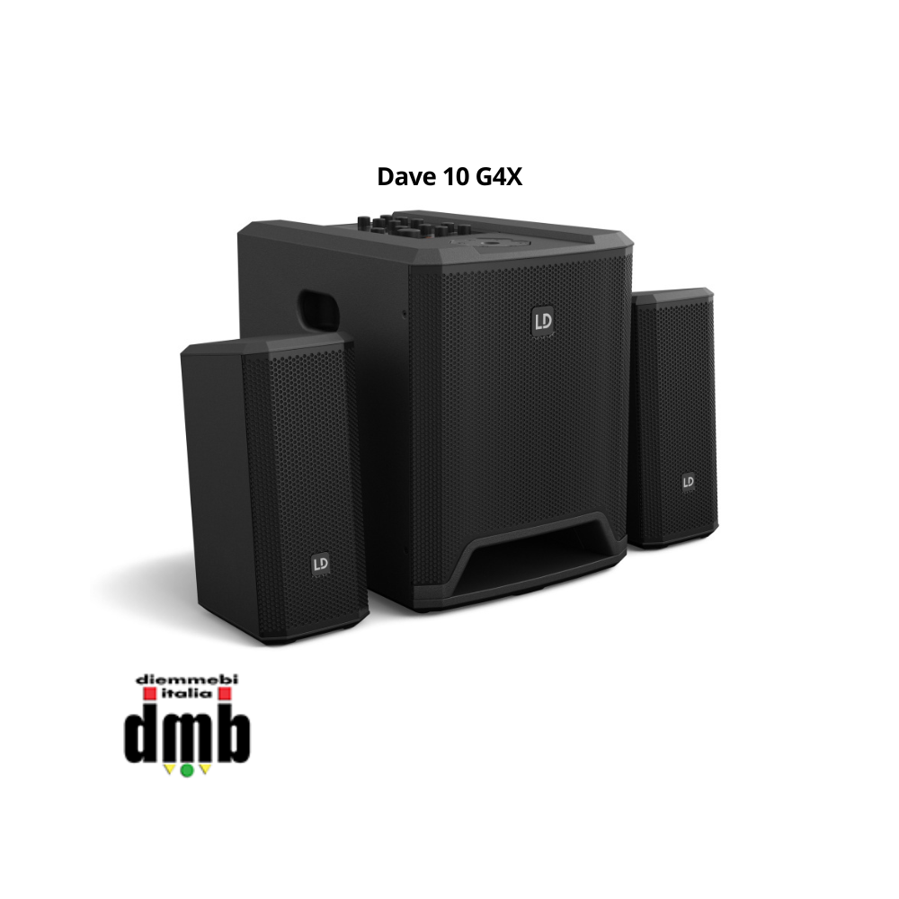 LD SYSTEMS - Dave 10 G4X - Sistema PA attivo 2.1