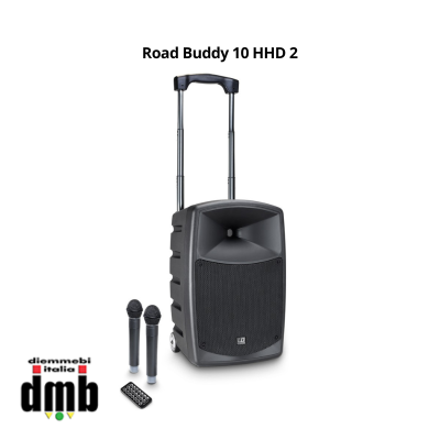 LD SYSTEMS - Road Buddy 10 HHD 2 - Altoparlante Bluetooth alimentato a batteria con mixer e 2 microfoni wireless