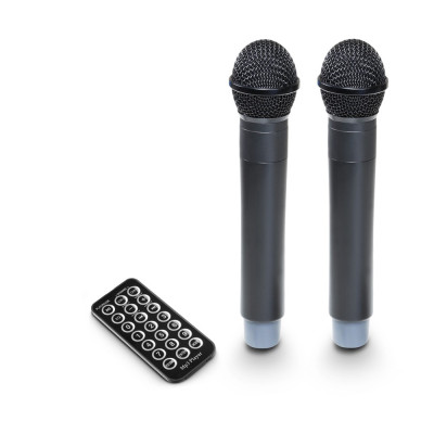 LD SYSTEMS - Road Buddy 10 HHD 2 - Altoparlante Bluetooth alimentato a batteria con mixer e 2 microfoni wireless