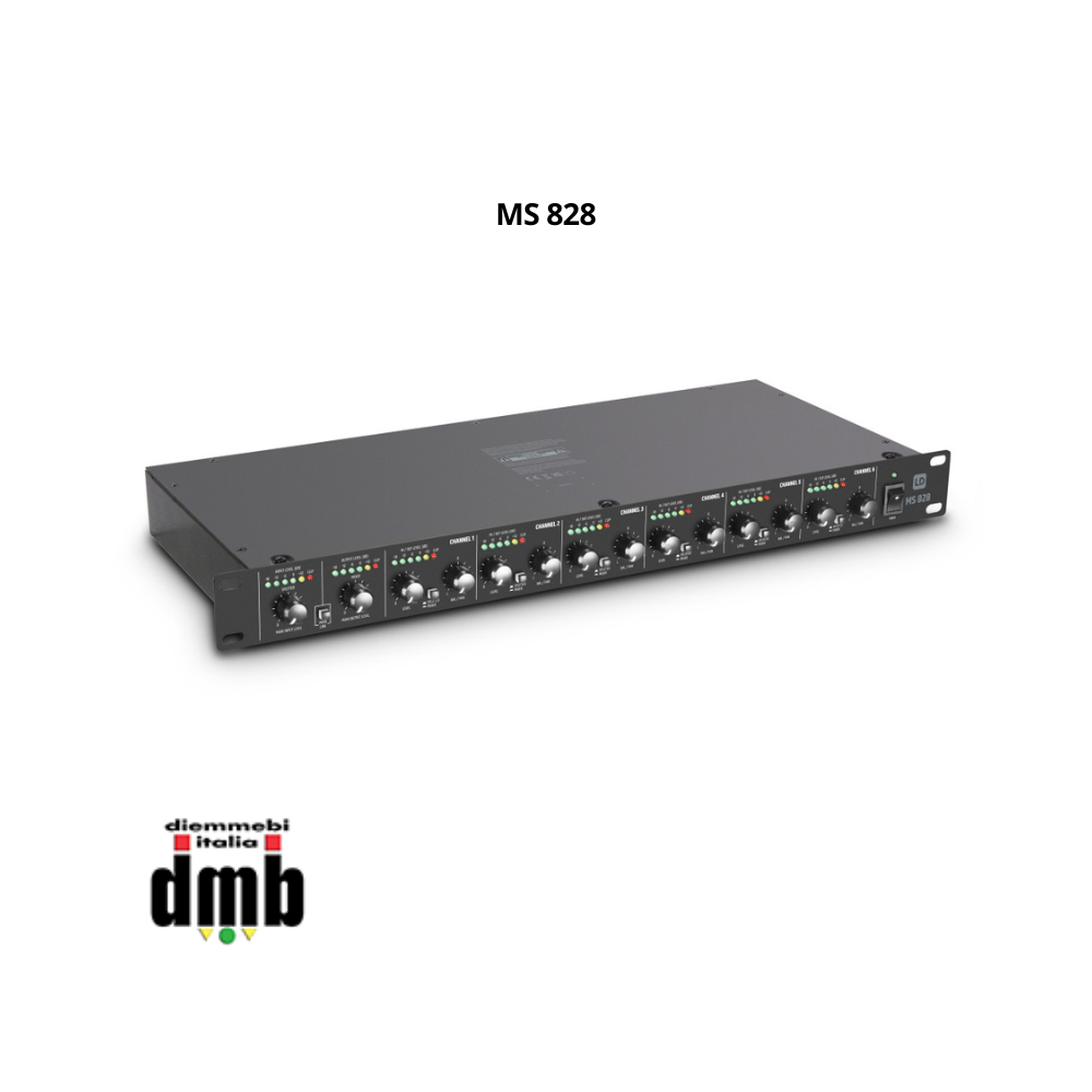 LD SYSTEMS - MS 828 - Splitter/mixer a 8 canali da 19"