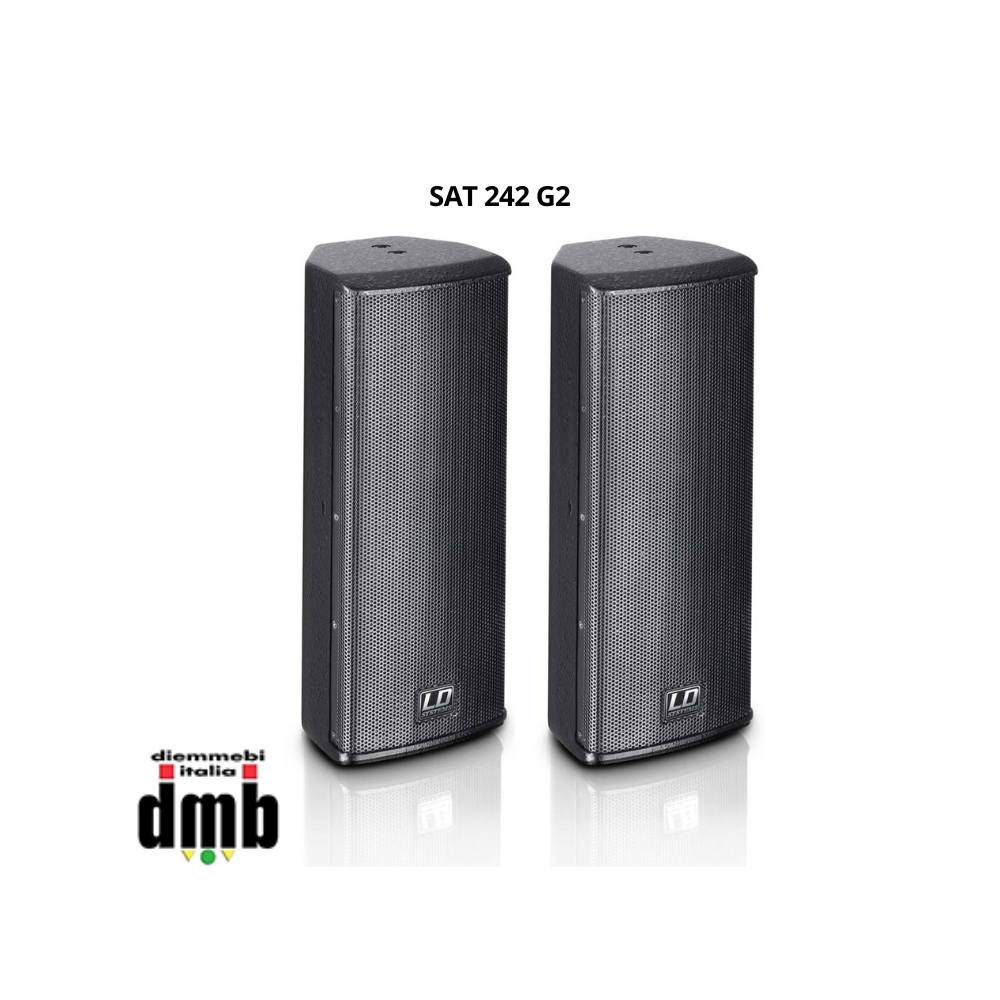 LD SYSTEMS - SAT 242 G2 - 2 x Altoparlanti di Installazione da 4" neri