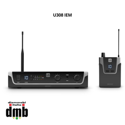 LD Systems - U308 IEM - Sistema di monitoraggio in-ear - 863 - 865 MHz + 823 - 832 MHz