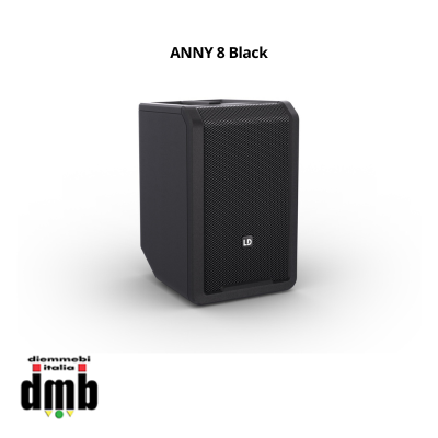 LD SYSTEMS - ANNY 8 - Altoparlante PA Bluetooth® portatile a batteria con mixer, colore Stage Black