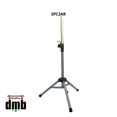MD ITALY - SPC2AR - Supporto nano professionale in alluminio per casse,Base 66 cm. Altezza regolabile da 102 a 150 cm.